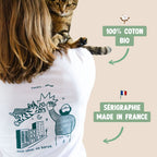 T-SHIRT UNISEXE SUPER-HÉROS CHAT